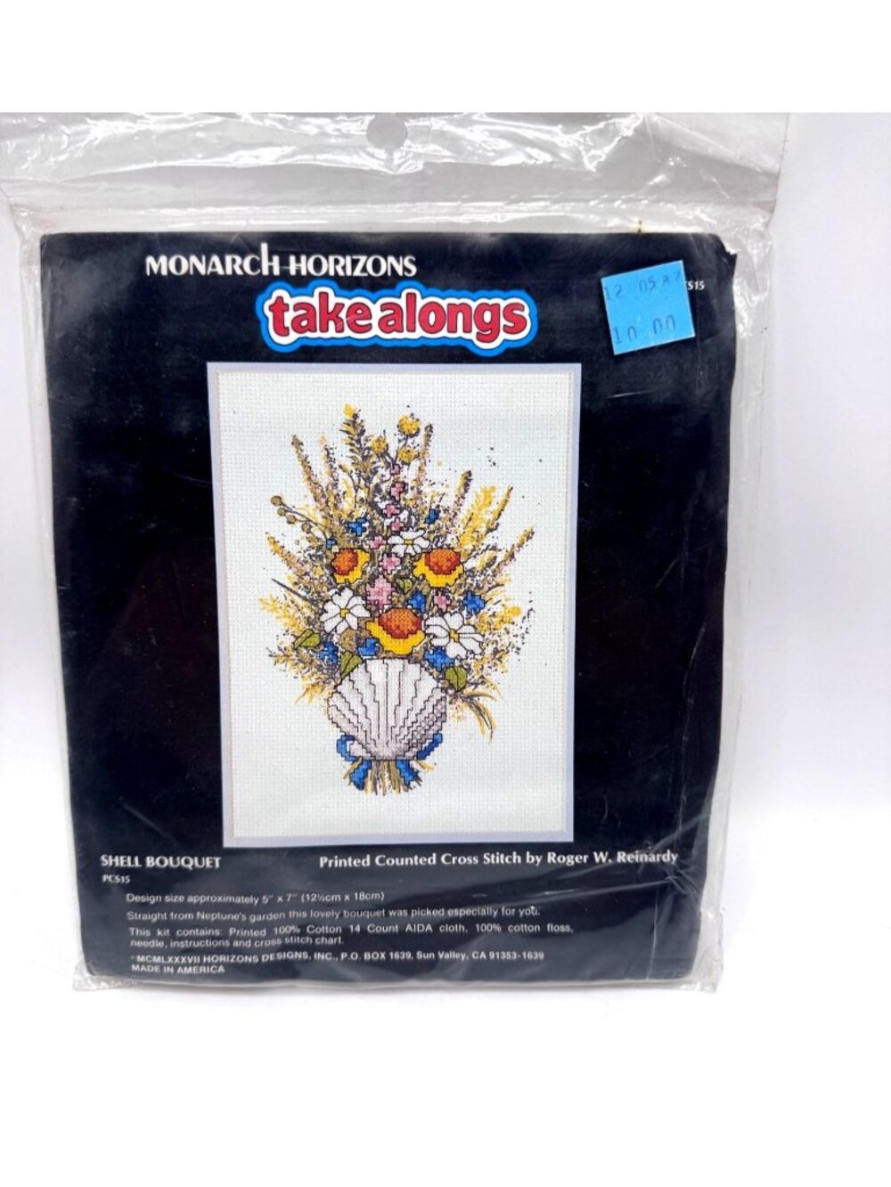 Monarch Horizons Take Alongs Printed Cross Stitch Kits - Sand Dollar & Shell Bou